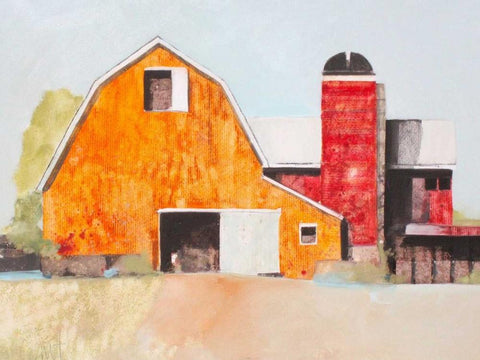 Barn No. 3 Black Ornate Wood Framed Art Print with Double Matting by Grant, Anthony