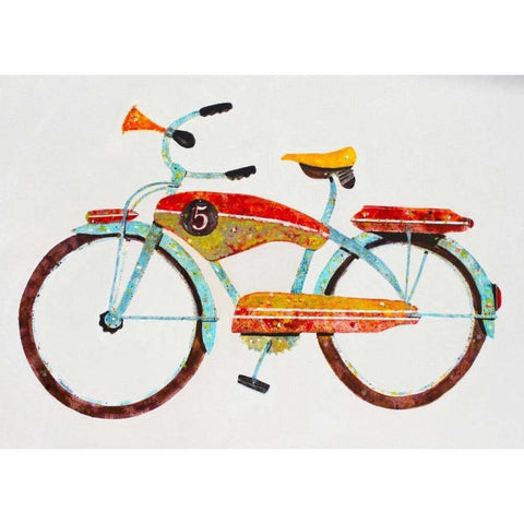 Bike No. 5 Gold Ornate Wood Framed Art Print with Double Matting by Grant, Anthony