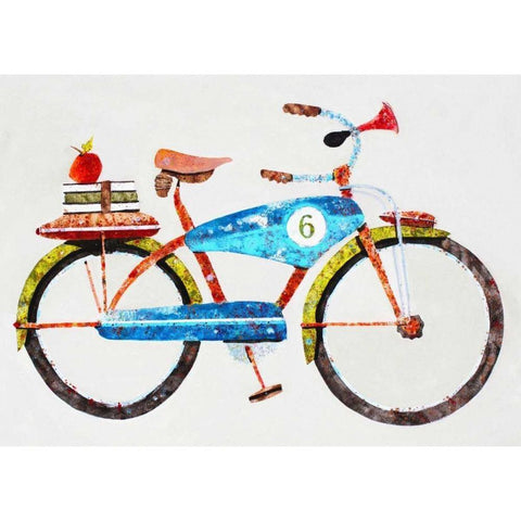 Bike No. 6 Gold Ornate Wood Framed Art Print with Double Matting by Grant, Anthony