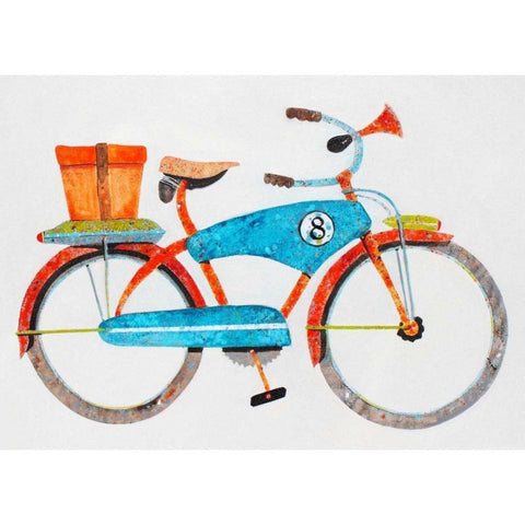 Bike No. 8 Black Modern Wood Framed Art Print by Grant, Anthony