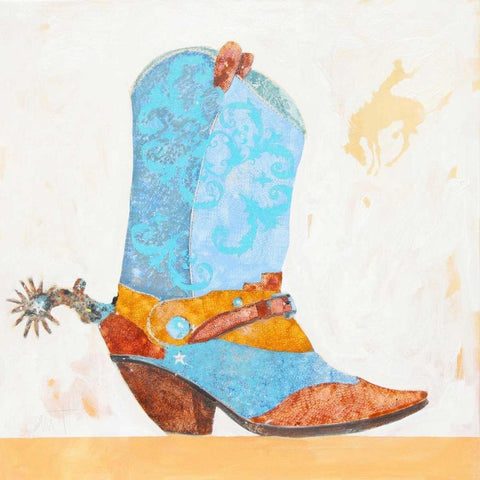 Boy Boot White Modern Wood Framed Art Print with Double Matting by Grant, Anthony