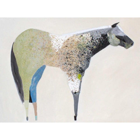 Horse No. 33 Black Modern Wood Framed Art Print with Double Matting by Grant, Anthony