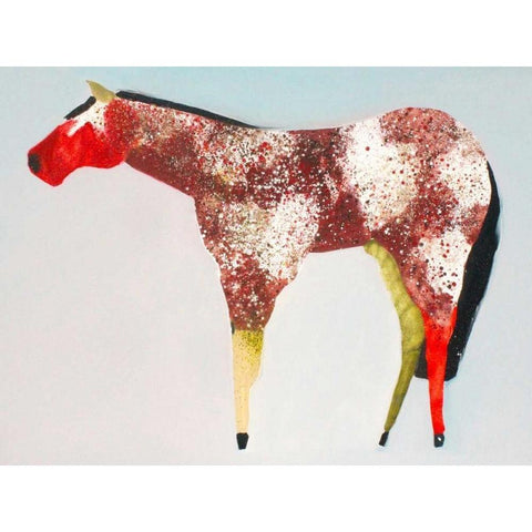 Horse No. 39 Black Modern Wood Framed Art Print with Double Matting by Grant, Anthony