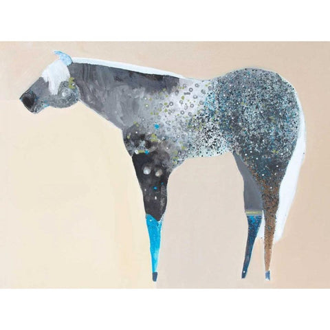 Horse No. 66 Gold Ornate Wood Framed Art Print with Double Matting by Grant, Anthony