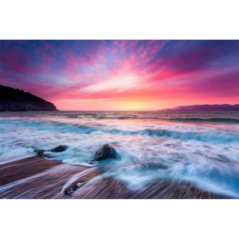 Distant Glow Black Modern Wood Framed Art Print by Gordon, Dave