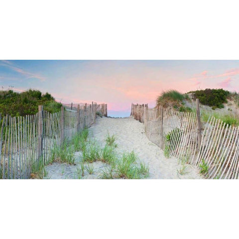 Crescent Beach Path Black Modern Wood Framed Art Print by Gendreau, Katherine