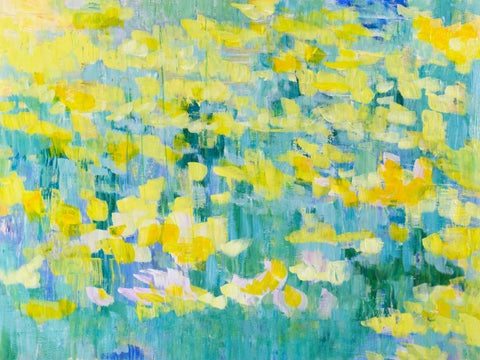 And They Were All Yellow White Modern Wood Framed Art Print with Double Matting by Gonda, Tamara