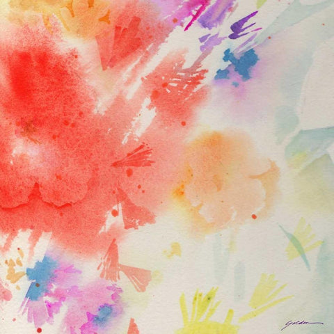 Summer Glory Gold Ornate Wood Framed Art Print with Double Matting by Golden, Sheila