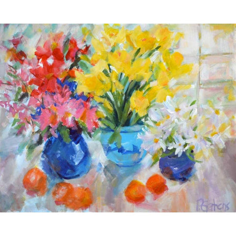 Sunny Still Life Black Modern Wood Framed Art Print by Gatens, Pamela