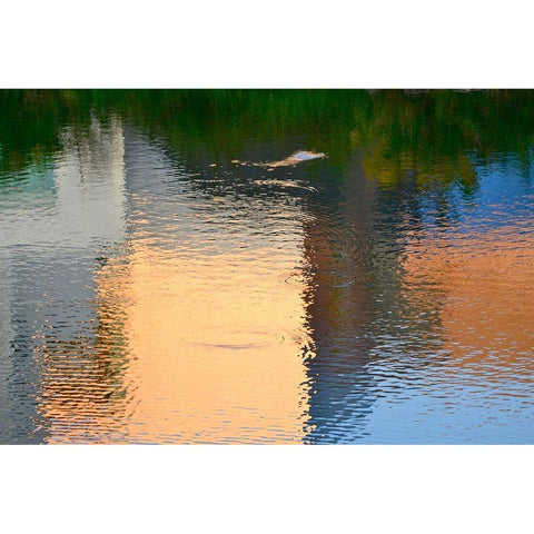 Reflection on the Iowa River No. 1 Black Modern Wood Framed Art Print with Double Matting by Gonzalez, Ulpi