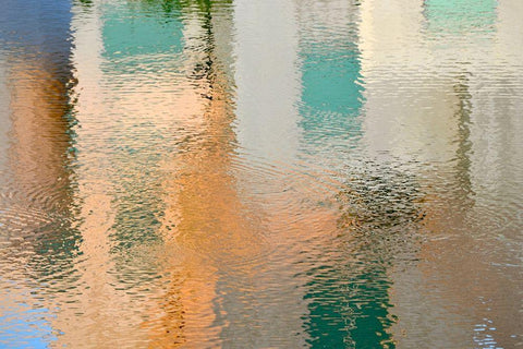 Reflection on the Iowa River No. 2 White Modern Wood Framed Art Print with Double Matting by Gonzalez, Ulpi