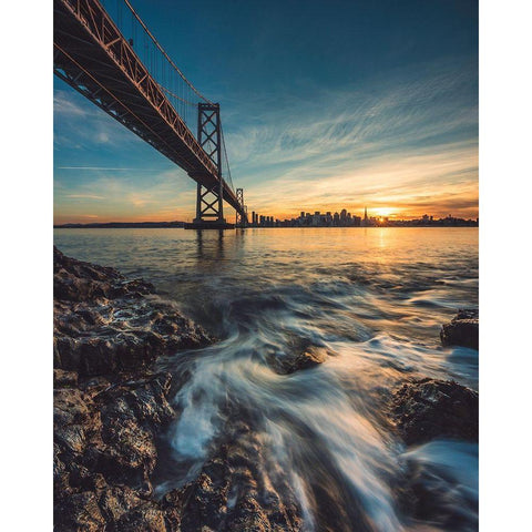 Down by the Water 2 Black Modern Wood Framed Art Print by Getty, Bruce
