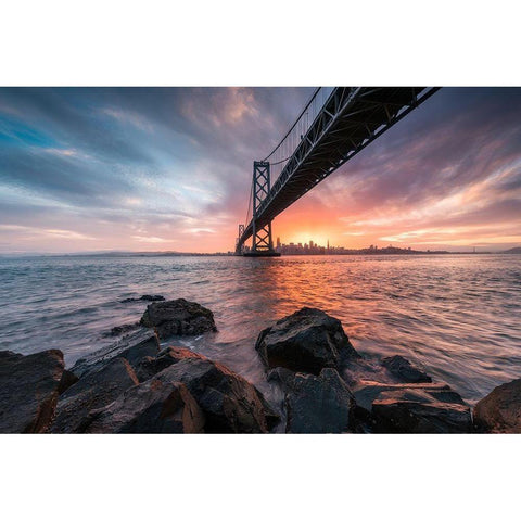 Golden Light Explosion Black Modern Wood Framed Art Print by Getty, Bruce