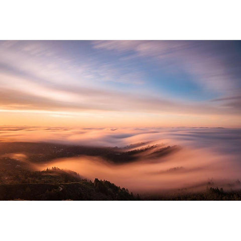 Golden Morning Black Modern Wood Framed Art Print with Double Matting by Getty, Bruce