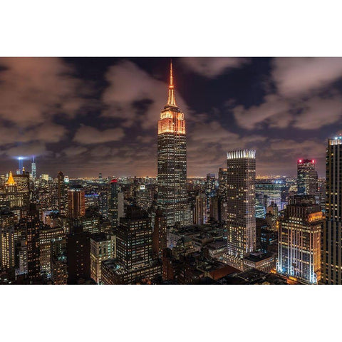 Orange 9-11 Black Modern Wood Framed Art Print by Getty, Bruce