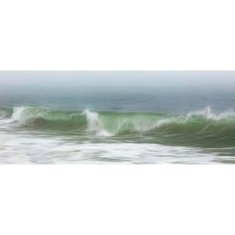 Surfside Beach in Fog Black Modern Wood Framed Art Print with Double Matting by Gendreau, Katherine