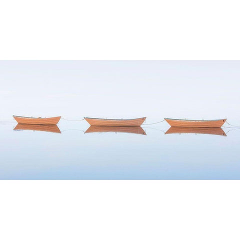 Three Dories II Black Modern Wood Framed Art Print by Gendreau, Katherine