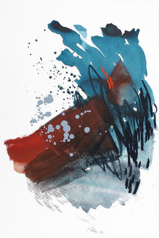 Before Freezing Point White Modern Wood Framed Art Print with Double Matting by Guo, Ying