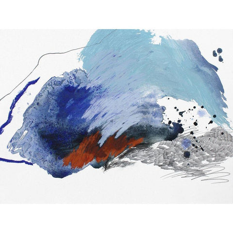 Remote Island No. 3 Black Modern Wood Framed Art Print by Guo, Ying