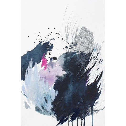Spell and Gaze No. 2 Black Modern Wood Framed Art Print with Double Matting by Guo, Ying