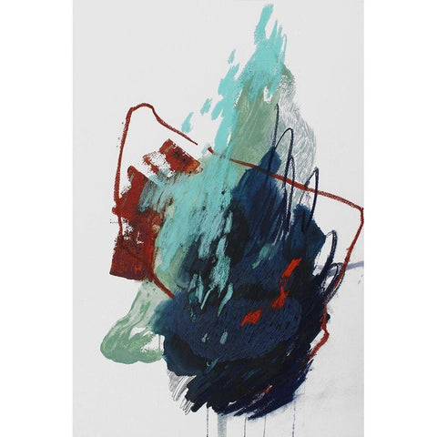 The Summer No. 4 Black Modern Wood Framed Art Print by Guo, Ying