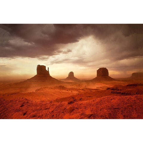 Monsoon Sandstorm Black Modern Wood Framed Art Print by Gavrilis, John