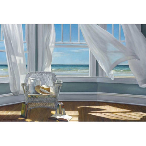 Gentle Reader White Modern Wood Framed Art Print by Hollingsworth, Karen