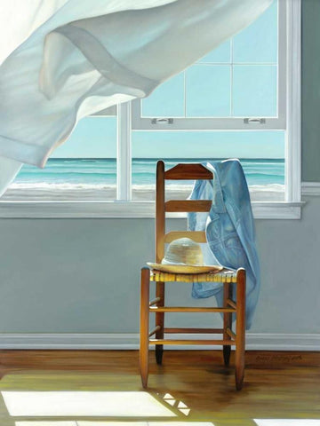 Deep Breathing Black Ornate Wood Framed Art Print with Double Matting by Hollingsworth, Karen