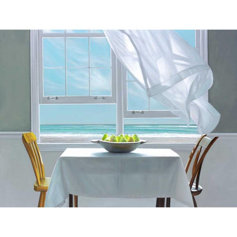 Meditation White Modern Wood Framed Art Print by Hollingsworth, Karen