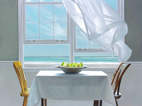 Meditation White Modern Wood Framed Art Print with Double Matting by Hollingsworth, Karen