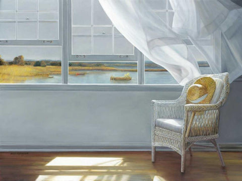 Lake Effect Black Ornate Wood Framed Art Print with Double Matting by Hollingsworth, Karen