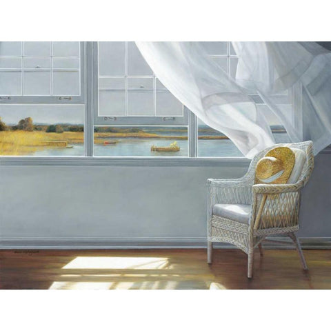 Lake Effect Black Modern Wood Framed Art Print with Double Matting by Hollingsworth, Karen