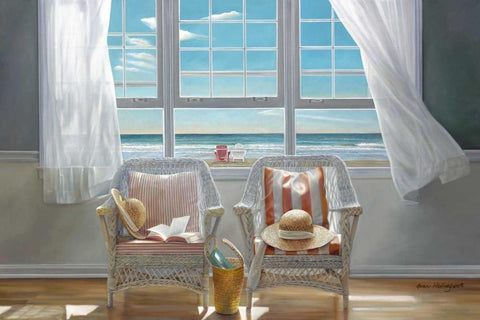 Companions White Modern Wood Framed Art Print with Double Matting by Hollingsworth, Karen