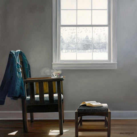 Flying South White Modern Wood Framed Art Print with Double Matting by Hollingsworth, Karen