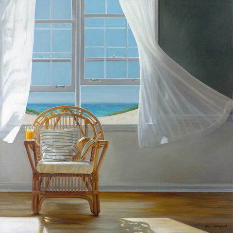 Tea Time Black Modern Wood Framed Art Print by Hollingsworth, Karen