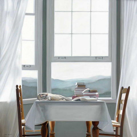 Accidental Scholar White Modern Wood Framed Art Print by Hollingsworth, Karen