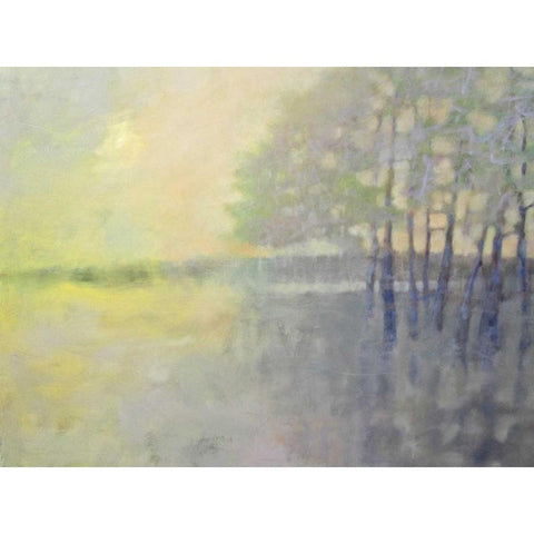 Spring Flood Black Modern Wood Framed Art Print by Hassler, Pam