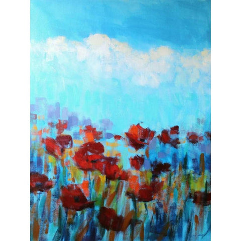 Garden of Delights White Modern Wood Framed Art Print by Hardy, Claire