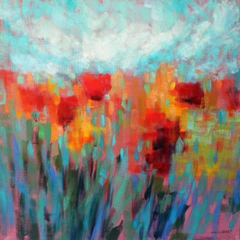 Shimmering Gold Ornate Wood Framed Art Print with Double Matting by Hardy, Claire