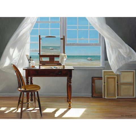 In Progress Black Modern Wood Framed Art Print by Hollingsworth, Karen