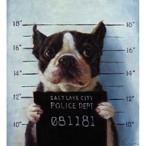 Mug Shot White Modern Wood Framed Art Print by Heffernan, Lucia