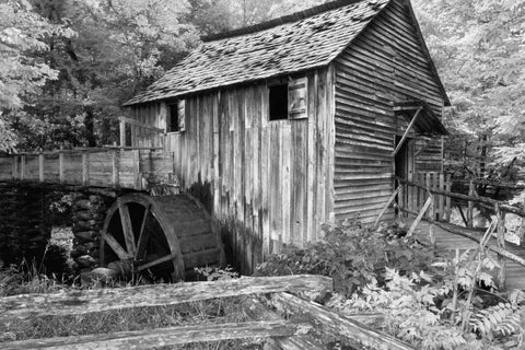 Cable Mill Cades Cove Black Ornate Wood Framed Art Print with Double Matting by Hiers, Winthrope