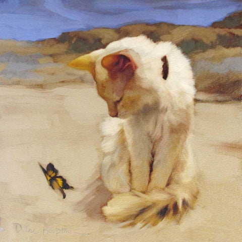 Eye on Butterfly V White Modern Wood Framed Art Print by Hoeptner, Diane