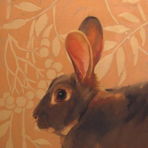 The Hare Black Modern Wood Framed Art Print by Hoeptner, Diane