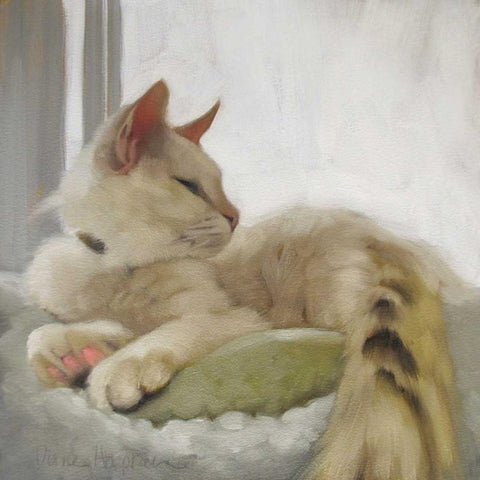 Through the Window White Modern Wood Framed Art Print with Double Matting by Hoeptner, Diane