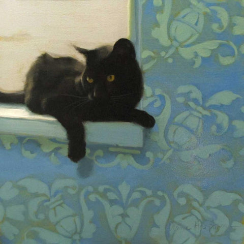 Window Seat Gold Ornate Wood Framed Art Print with Double Matting by Hoeptner, Diane