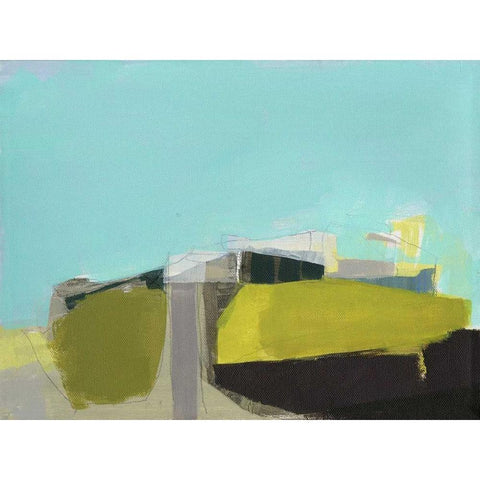 East End Hill White Modern Wood Framed Art Print by Hawkins, Amanda