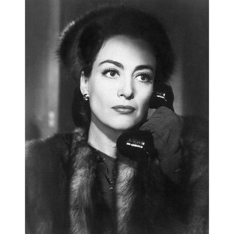 Joan Crawford 1945 Mildred Pierce Black Modern Wood Framed Art Print with Double Matting by Unknown