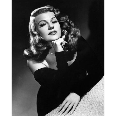 Rita Hayworth Gilda 1946 White Modern Wood Framed Art Print by Unknown