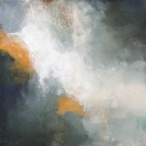 Through The Mist Black Modern Wood Framed Art Print with Double Matting by Hale, Karen